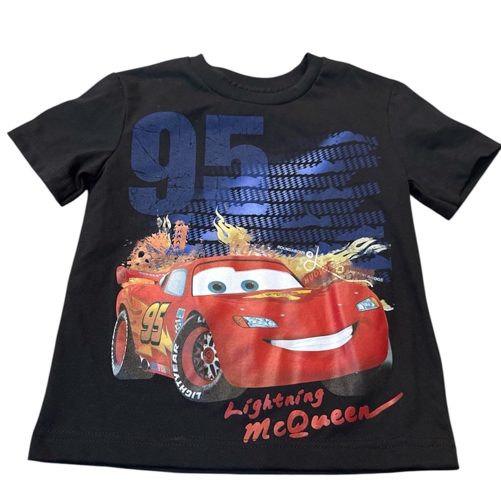 Disney Pixar Cars 2 Lightning McQueen Kids T-shirt Kmart New Vintage‎ Size 8